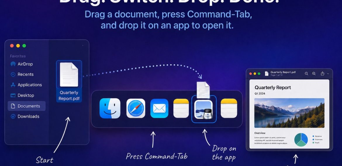 Drag Documents to Apps in the macOS App Switcher